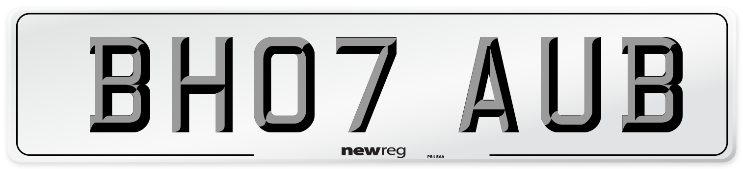 BH07 AUB Number Plate from New Reg